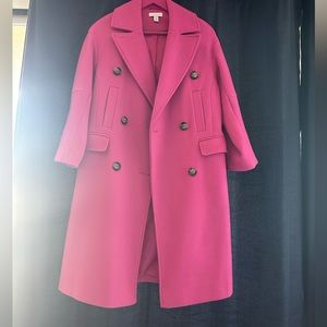 Pink TOPSHOP wool blend coat 0 US